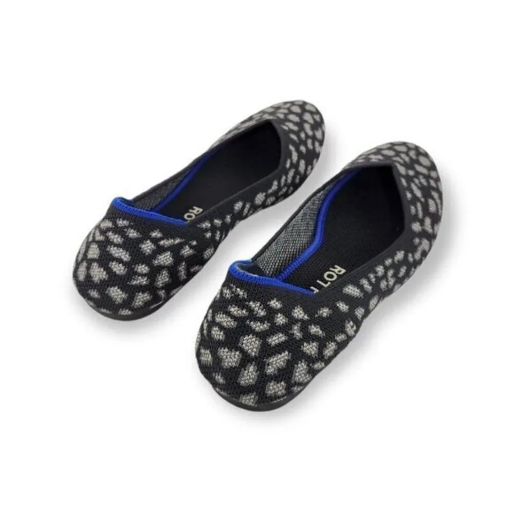 Rothy's Charcoal Kitten Flat Ballet Shoes Womens 6.5 Rare Discontinued‎